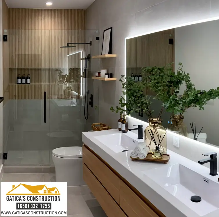 Bathroom remodeling project in Palo Alto CA by Gatica's Construction