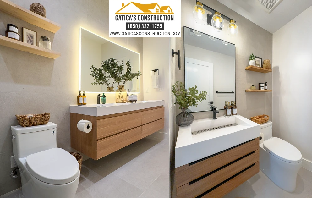 Full gut bathroom renovation in Menlo Park by Gatica's Construction